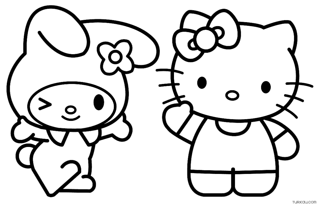 Hello kitty and sanrio coloring pages