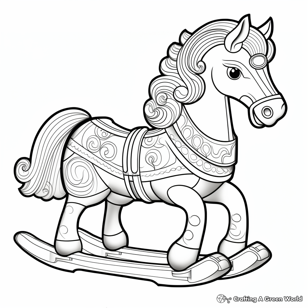 Rainbow horse coloring pages