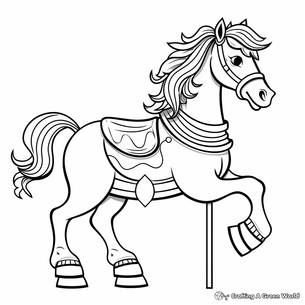 Cartoon horse coloring pages