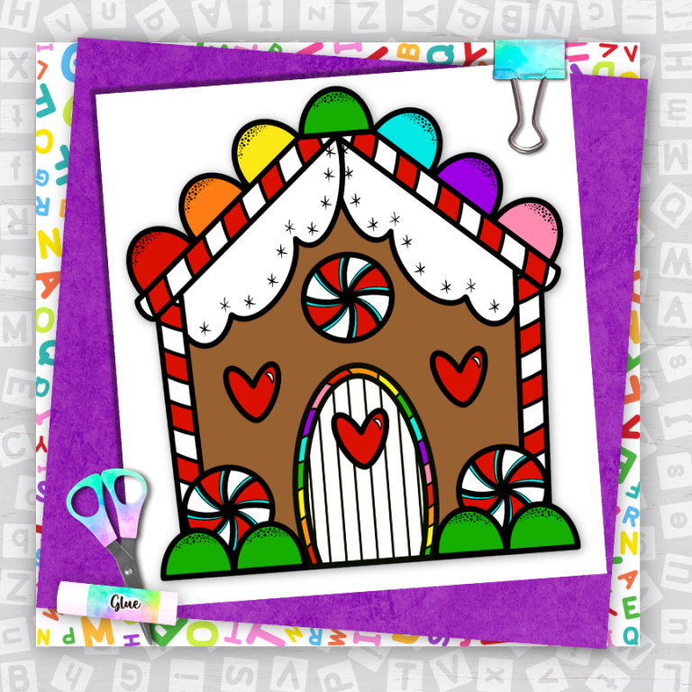 Gingerbread house craft winter craft christmas craft made by teachers