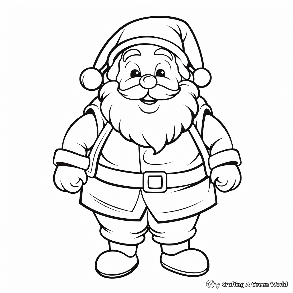 Santa coloring pages