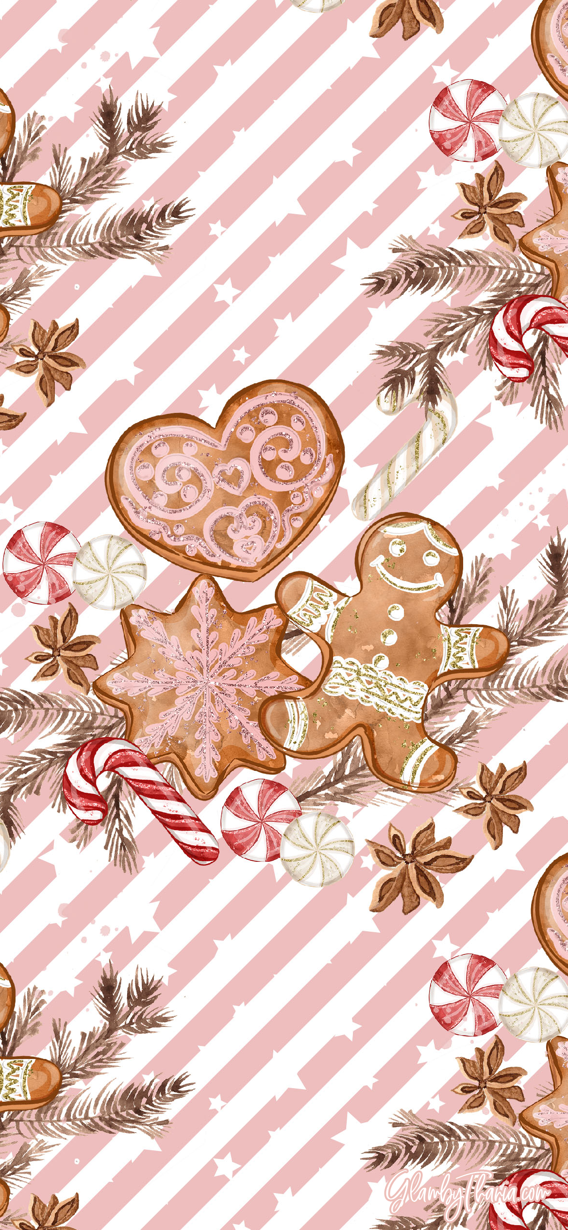 Pink the season christmas phone wallpapers