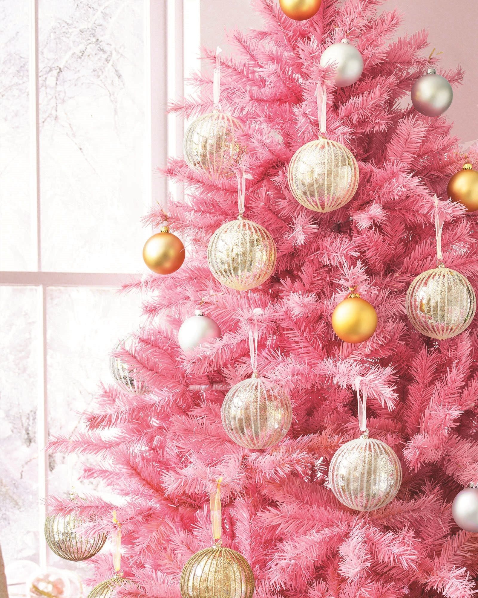 Pink christmas tree wallpapers