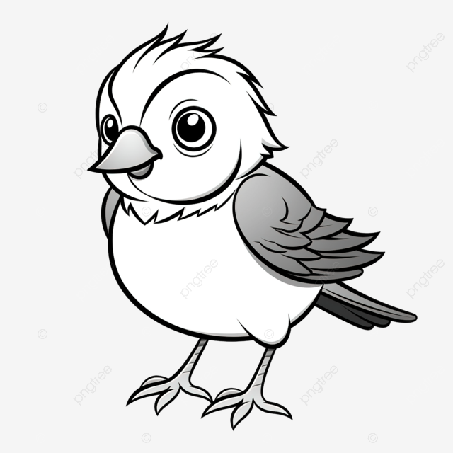 Coloring book or coloring page for kids christmas bird black and white vector christmas coloring kids coloring png transparent image and clipart for free download