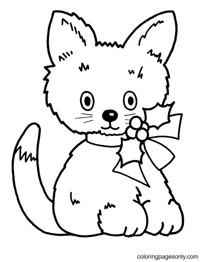 Christmas animals coloring pages