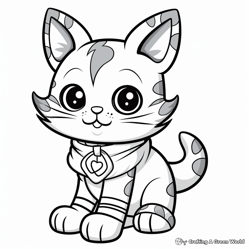 Christmas cat coloring pages