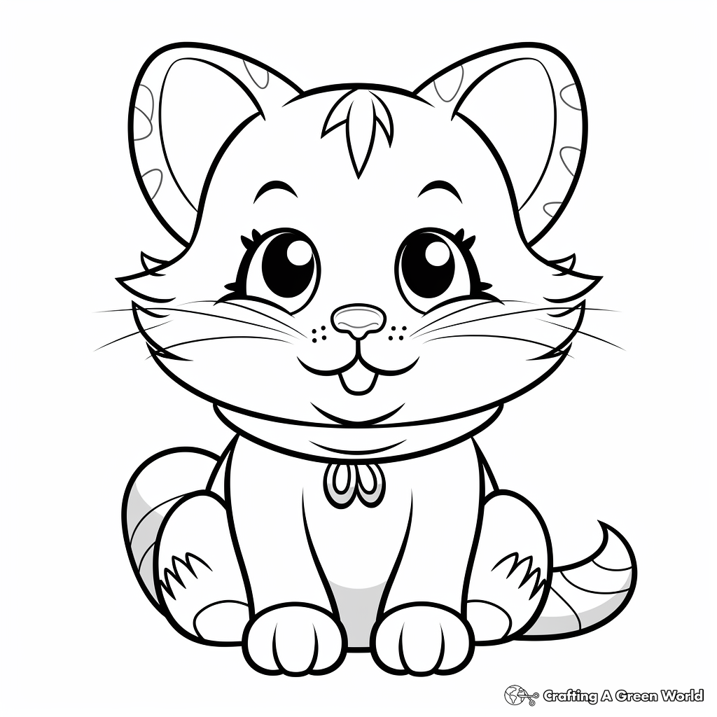 Christmas cat coloring pages