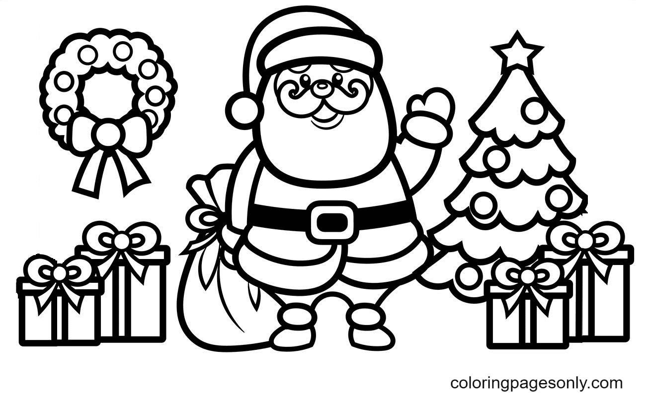 Santa claus coloring pages printable for free download