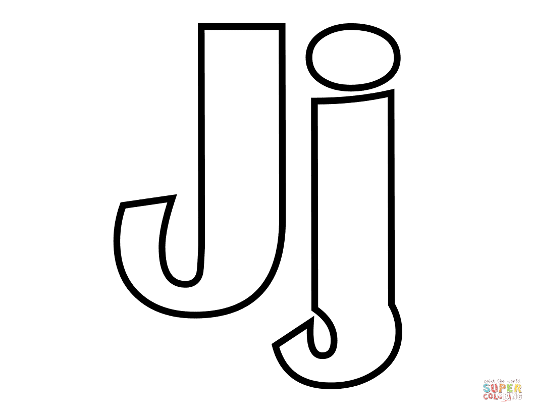 Classic letter j coloring page free printable coloring pages alphabet coloring pages free printable coloring pages preschool coloring pages