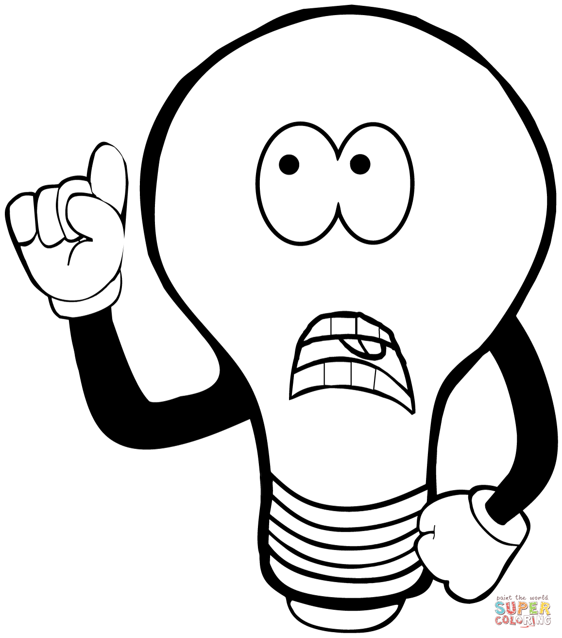 Bulb coloring page free printable coloring pages