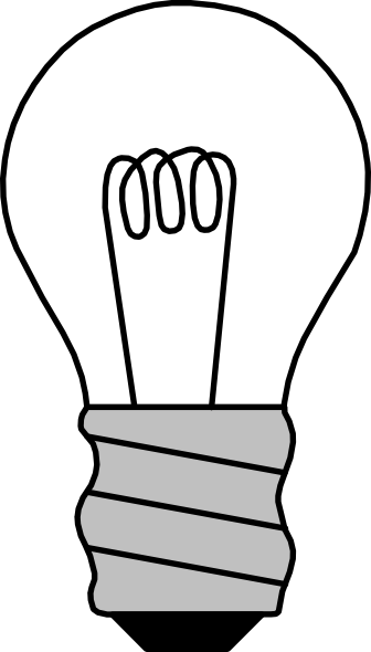 Light bulb off clip art at