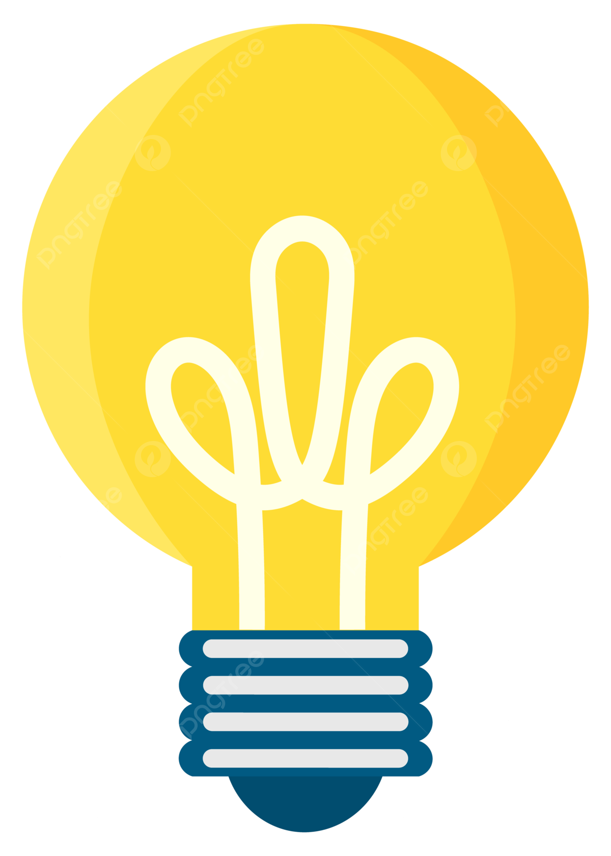 Yellow light bulb clipart vector light bulb icon vector on white background color electric idea background png image for free download