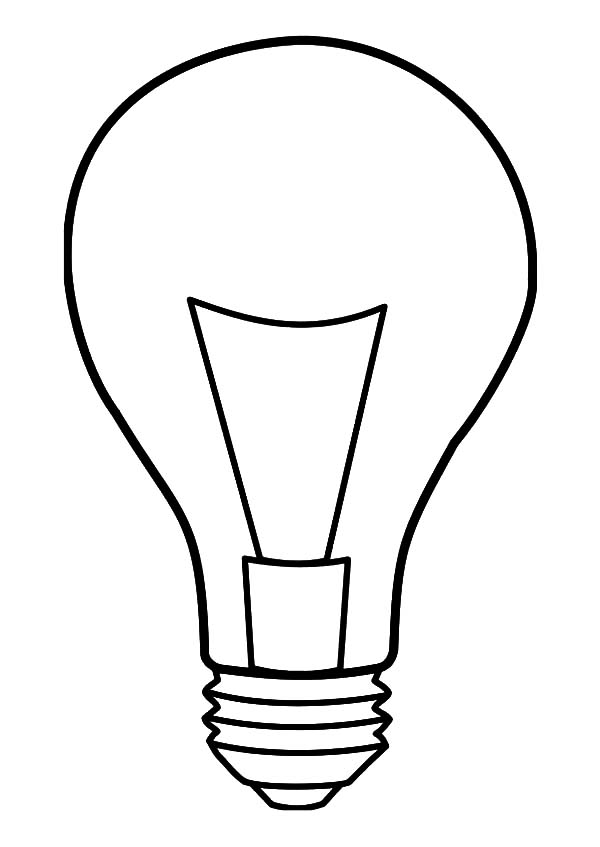 Light bulb colorg pages for kids