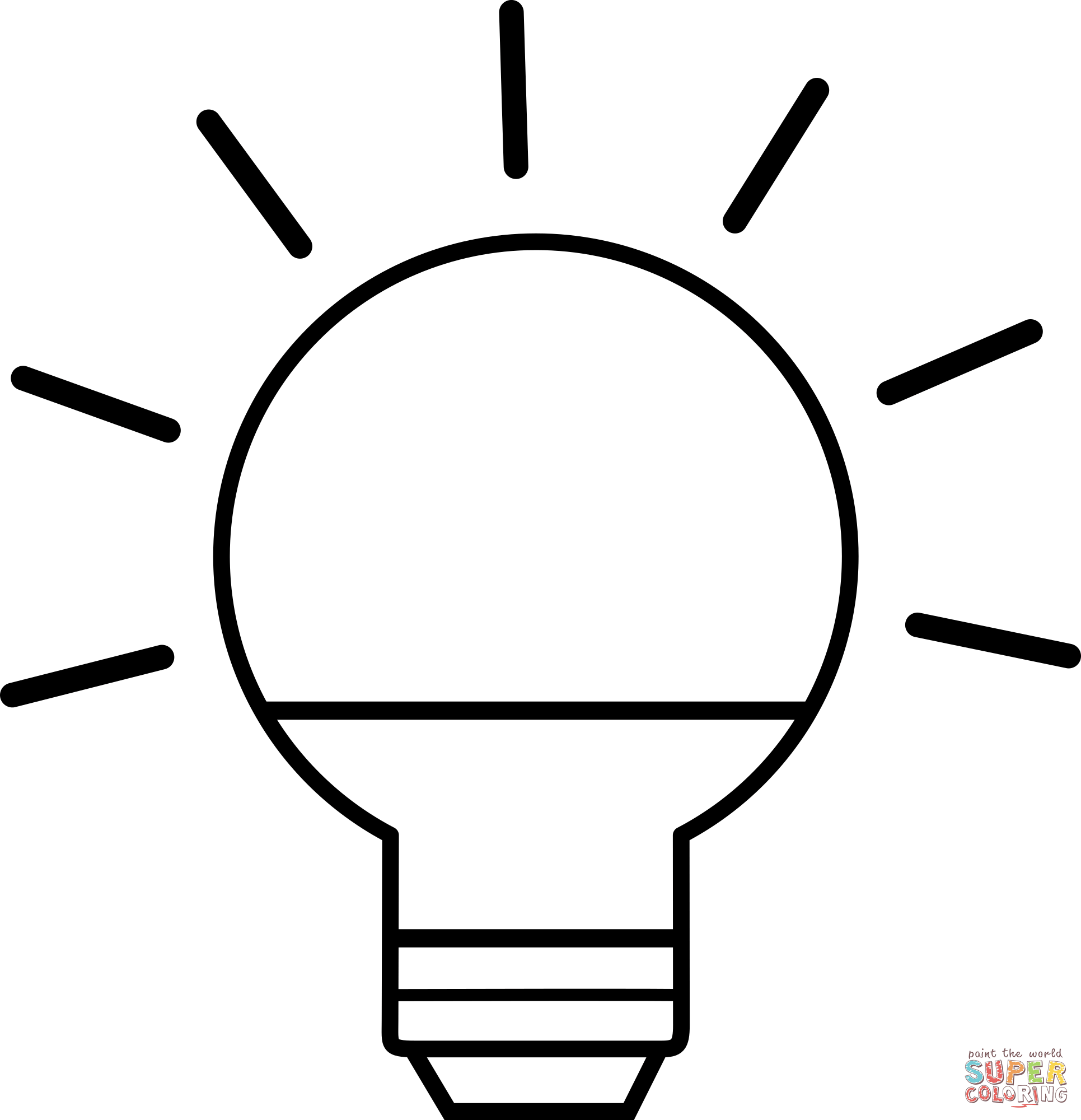 Light bulb coloring page free printable coloring pages