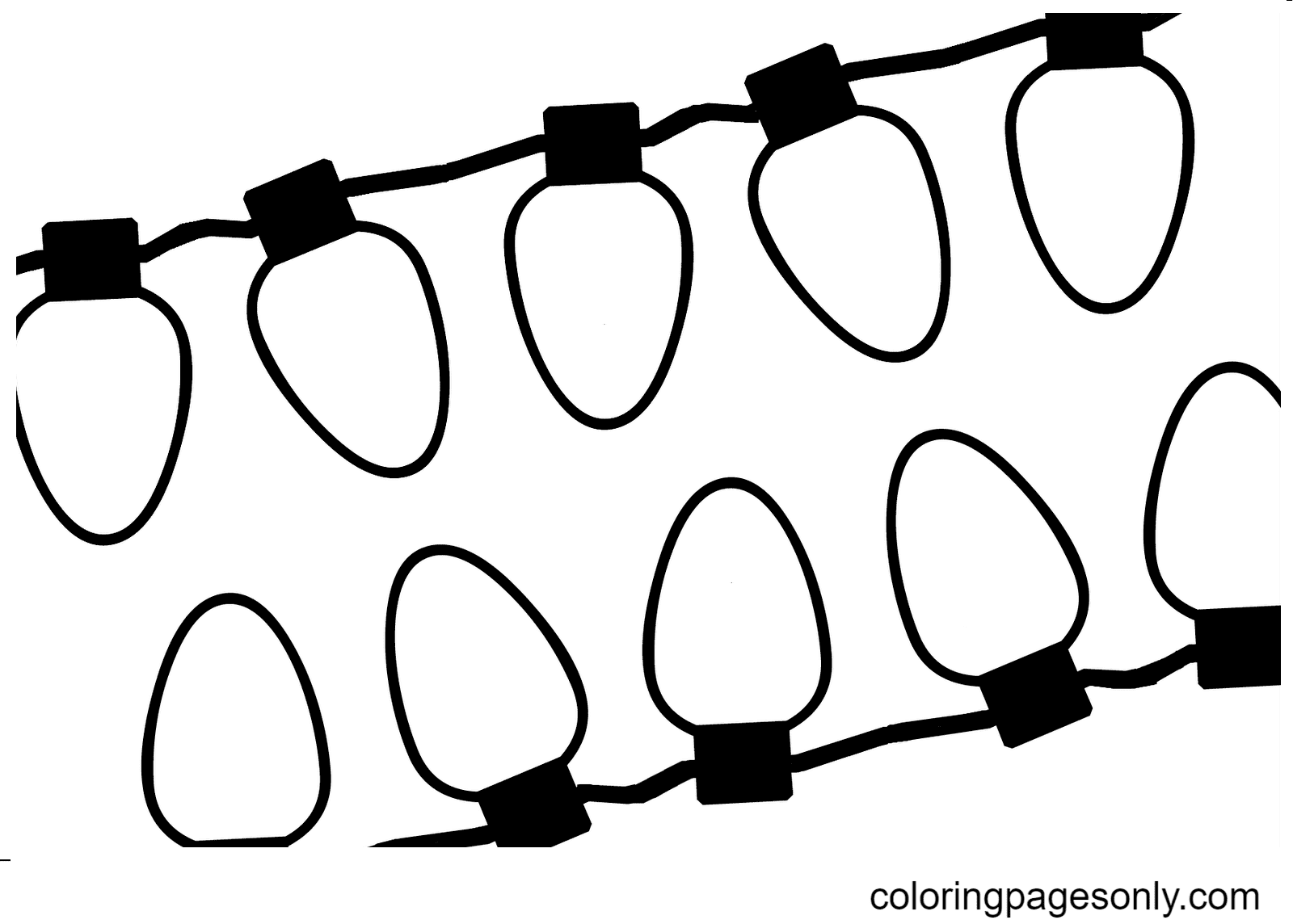 Christmas lights coloring pages