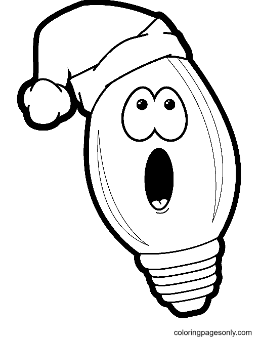 Christmas lights coloring pages