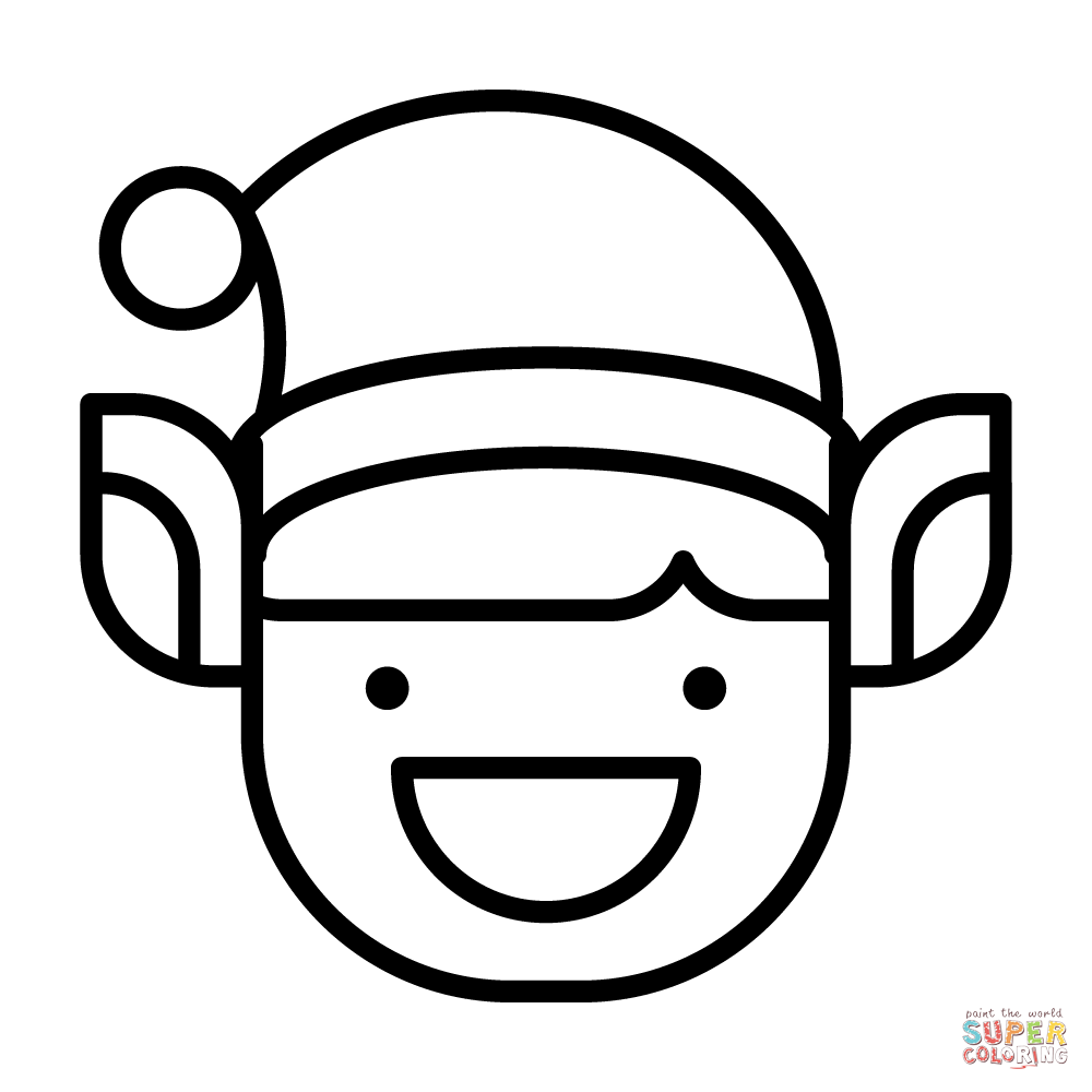 Christmas elf coloring page free printable coloring pages