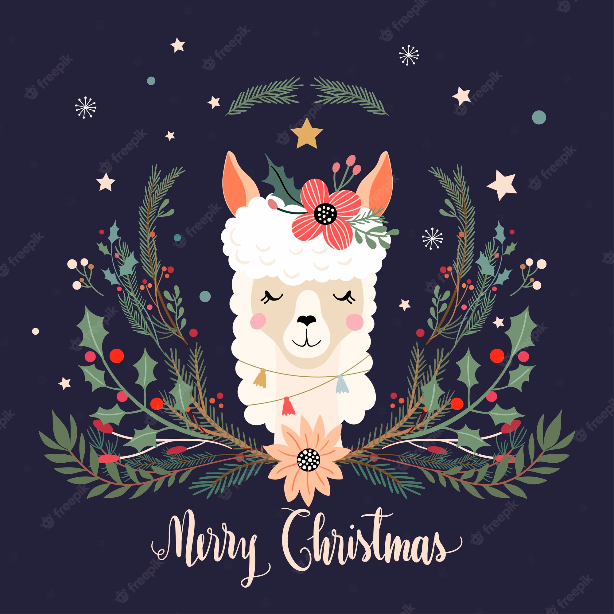 Download christmas llama wallpapers Bhmpics