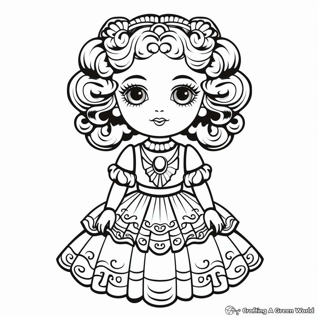 Doll coloring pages