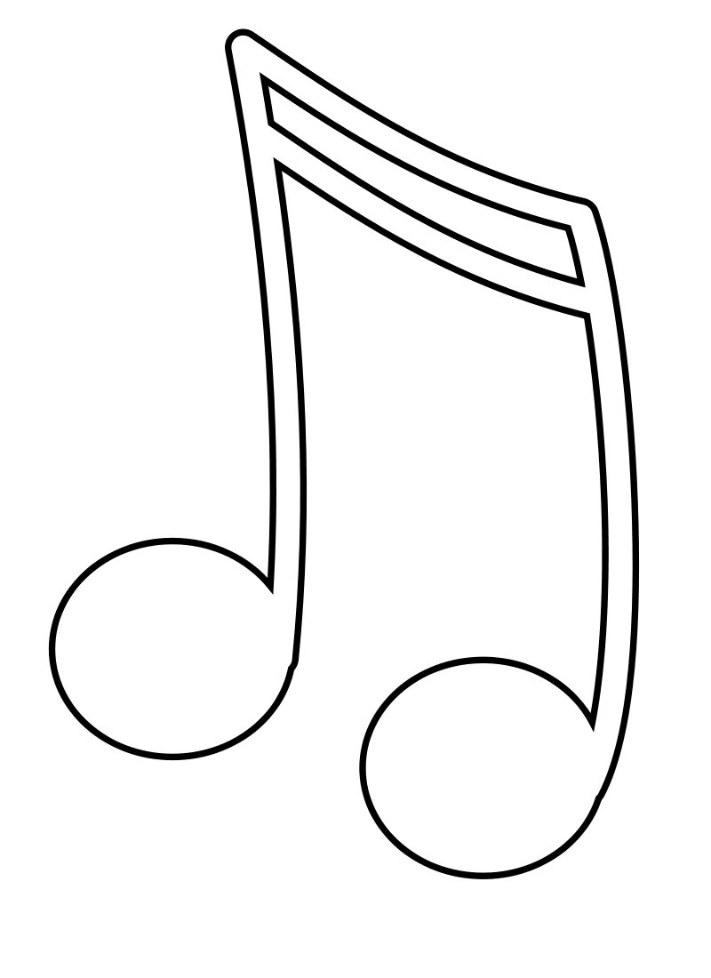 Free printable music note coloring pages for kids