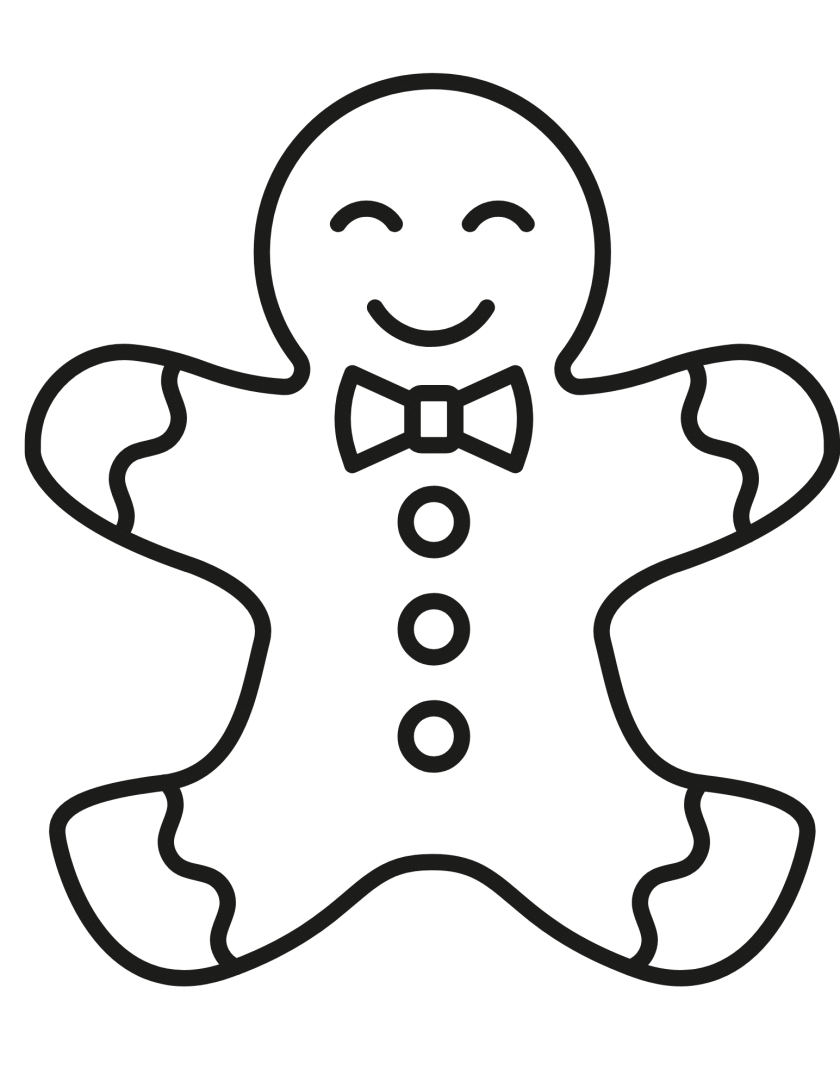 Christmas printable gingerbread man templates free