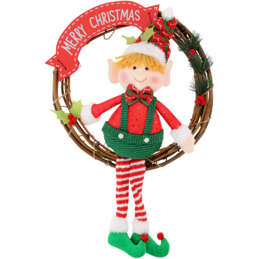 Christmas wreath white elf holiday derations party derations gifts