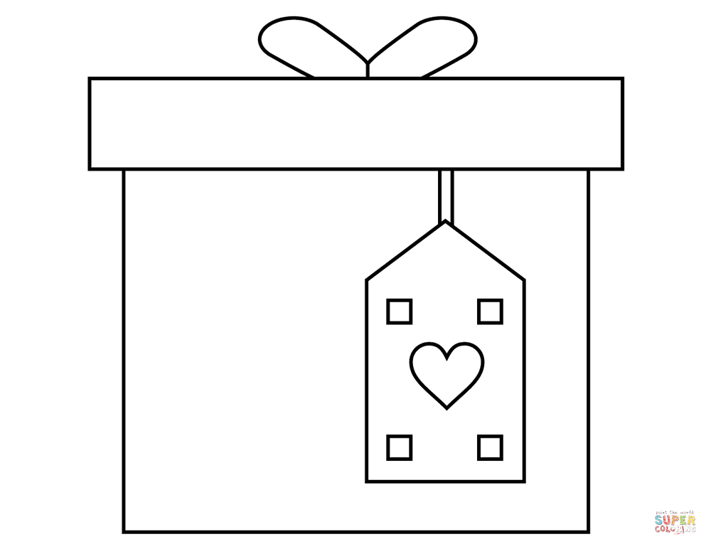 Valentines day surprise gift box coloring page free printable coloring pages