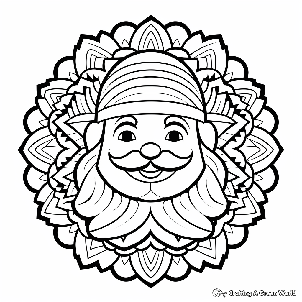 Winter mandala coloring pages