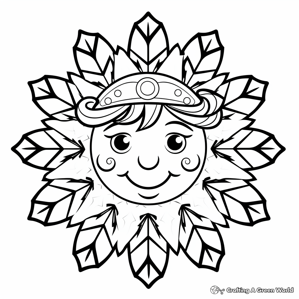 Winter mandala coloring pages