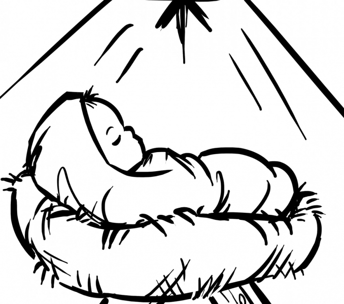 Baby jesus coloring pages