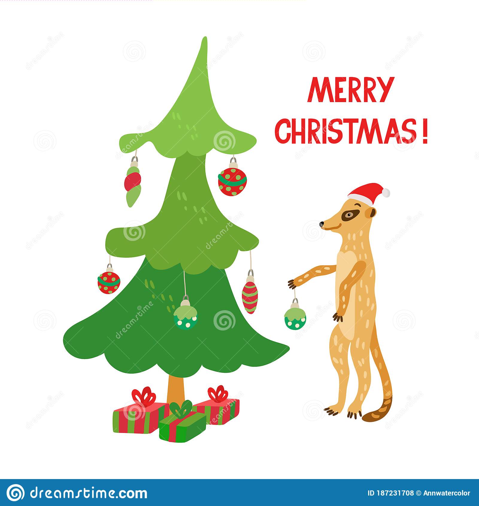 Meerkat christmas stock illustrations â meerkat christmas stock illustrations vectors clipart