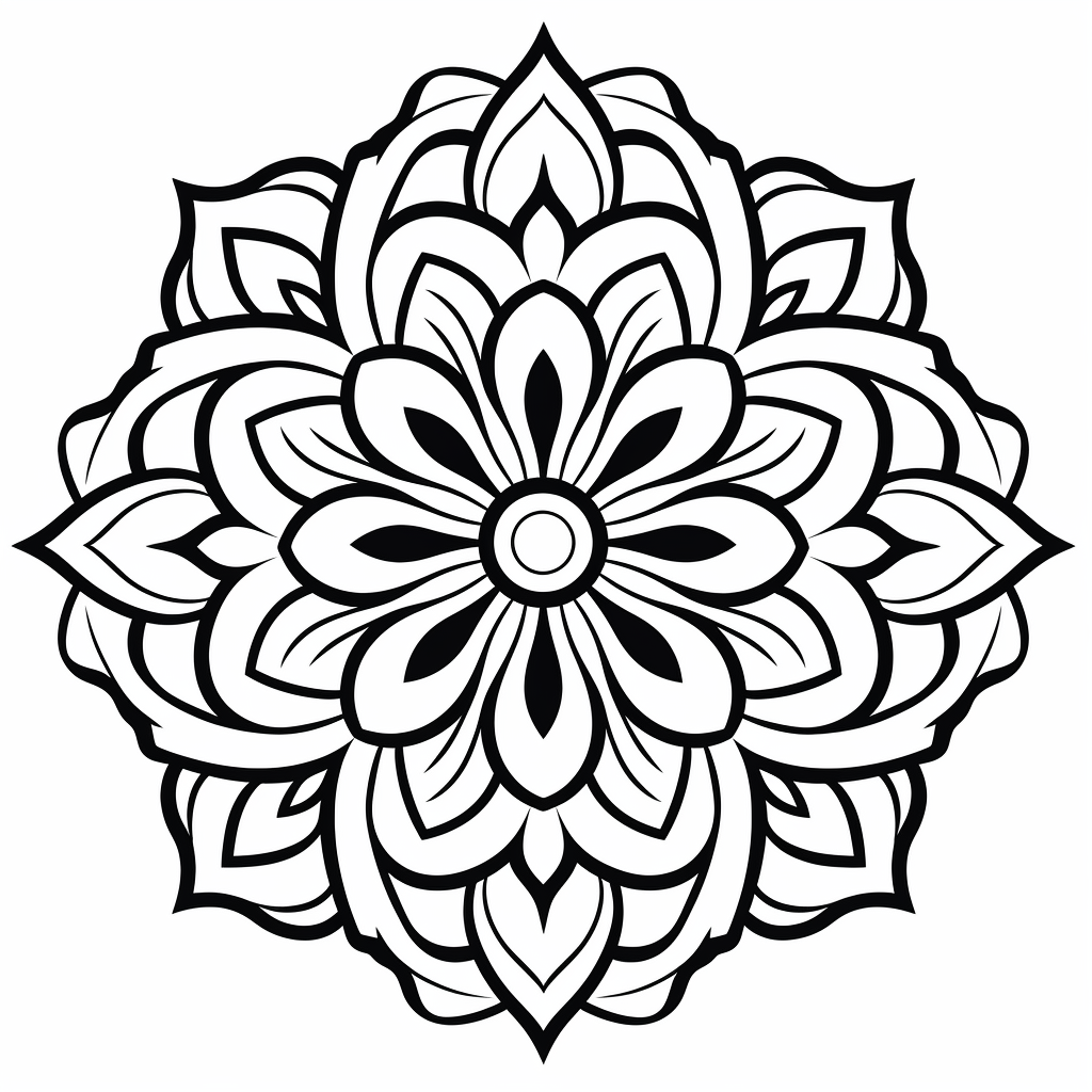 Mandala coloring pages simple