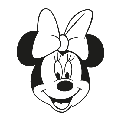 Minnie mouse vector black and white