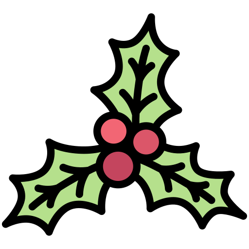 Mistletoe generic outline color icon