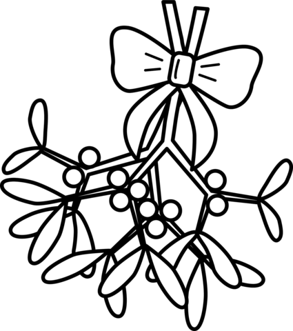 Mistletoe coloring page free printable coloring pages