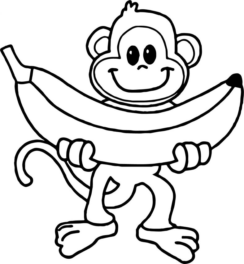 Monkey coloring pages