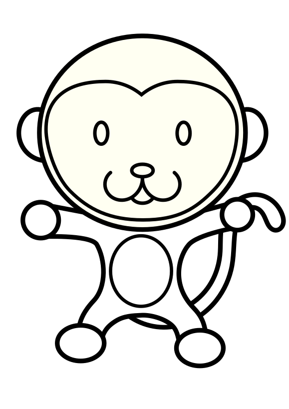 Monkey coloring pages free printable nurie