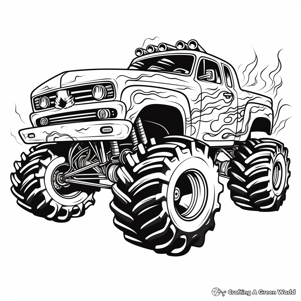 Monster truck coloring pages