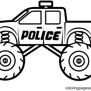 Monster truck coloring pages printable for free download