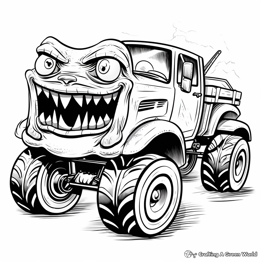 Flatbed truck coloring pages