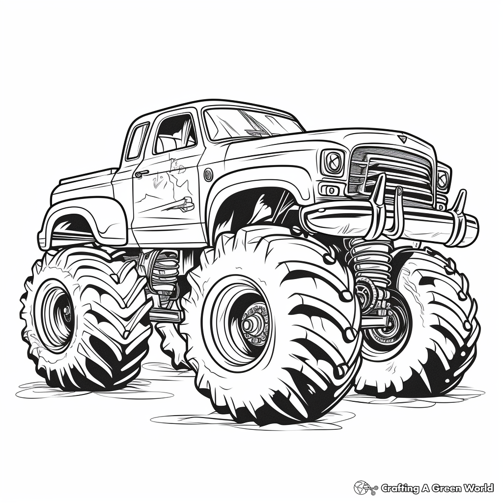 Monster truck coloring pages