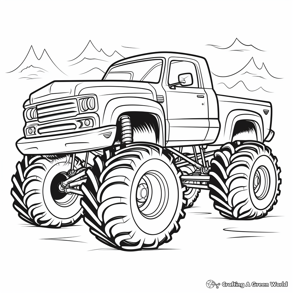 Monster truck coloring pages