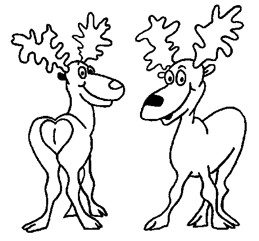 Moose coloring page