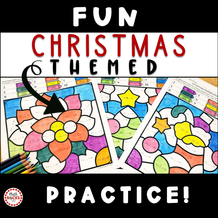 Christmas multiplication facts coloring math activity rd grade color by code made by teachers