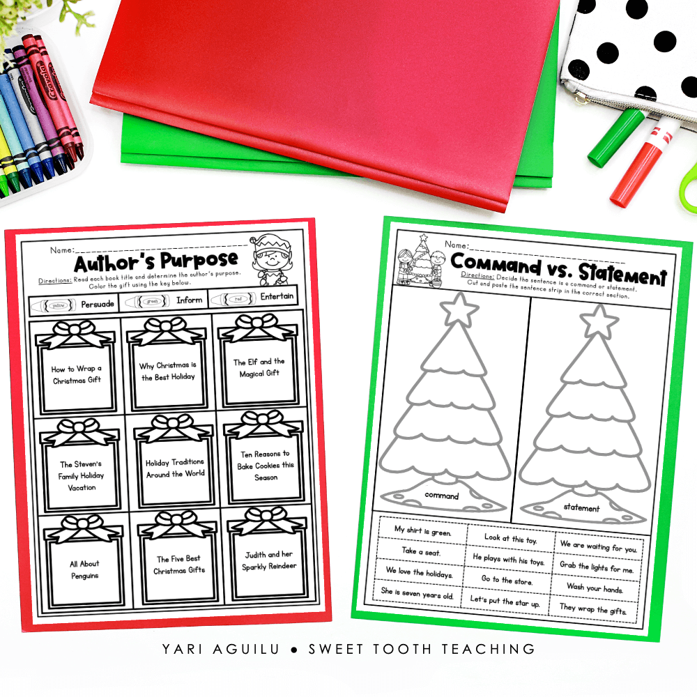 December no prep pack nd grade christmas worksheets grammar reading math