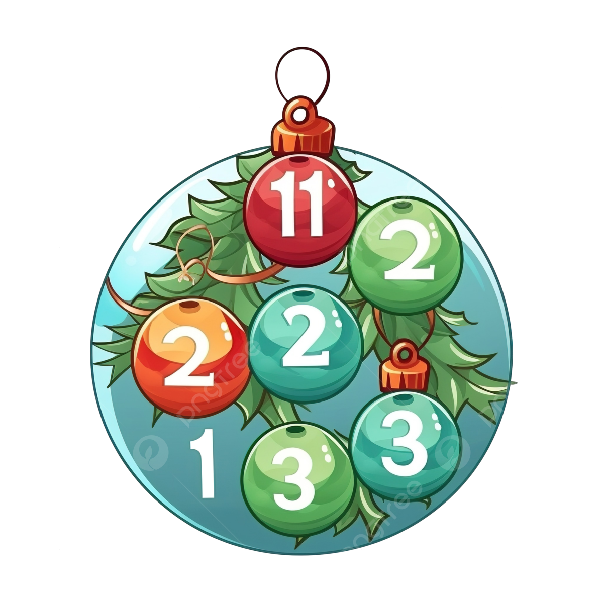 Color cute cartoon christmas ball by numbers worksheet for kids activity book worksheet png transparent image and clipart for free download