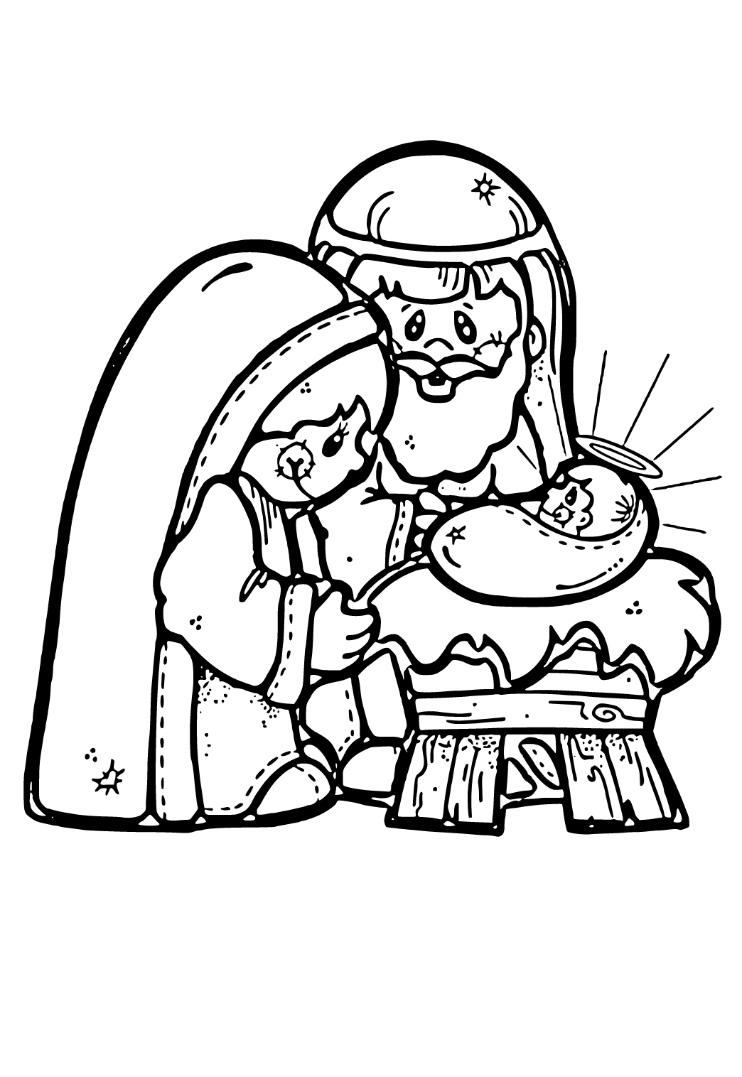 Free printable nativity modern coloring page sheet and picture for adults and kids girls and boys