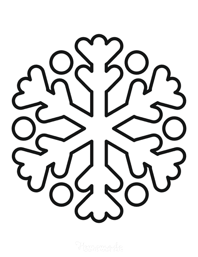 Best snowflake coloring pages free snowflake templates