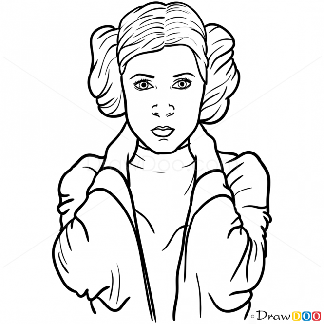 Princesse leia coloring pages for girls