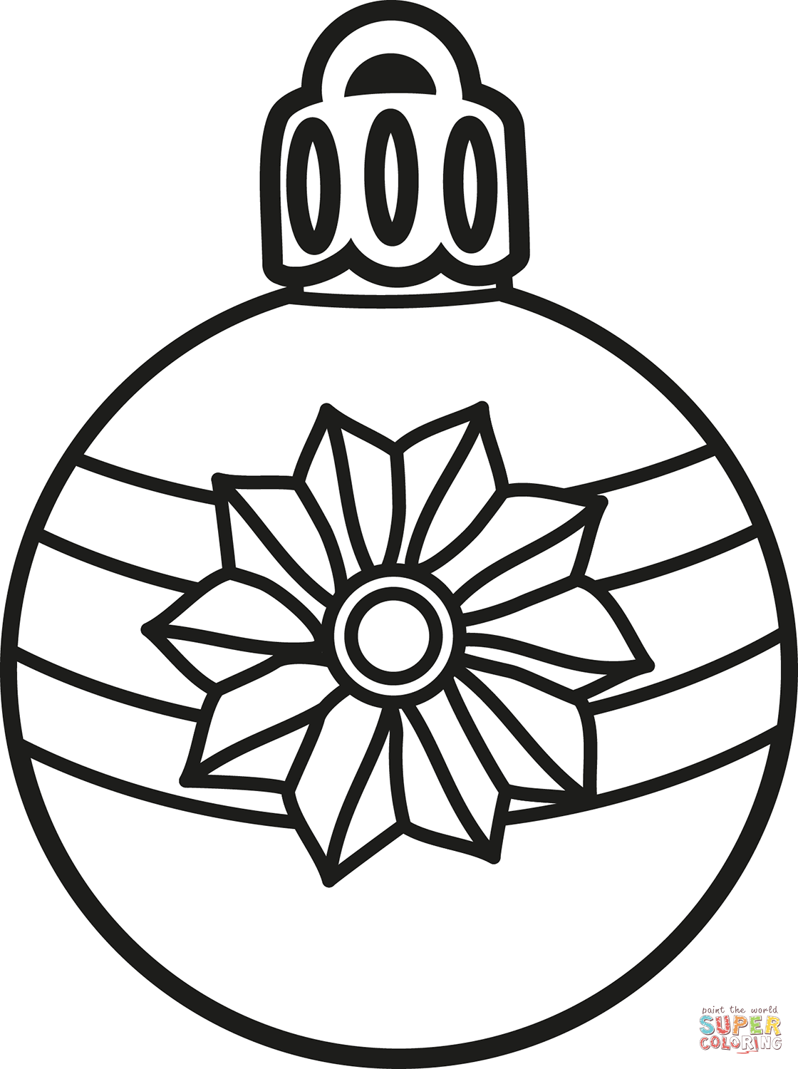 Christmas ornament coloring page free printable coloring pages